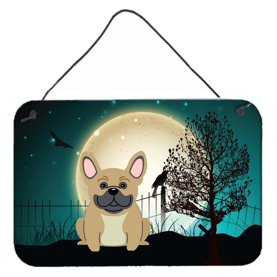 Halloween Scary French Bulldog Cream Wall or Door Hanging Prints BB2200DS812 by Caroline's Treasures
