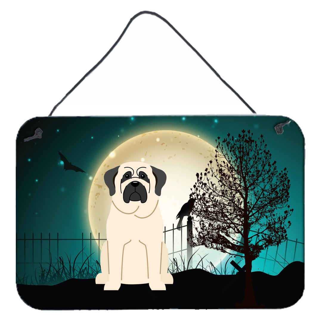 Halloween Scary Mastiff White Wall or Door Hanging Prints BB2207DS812 by Caroline's Treasures