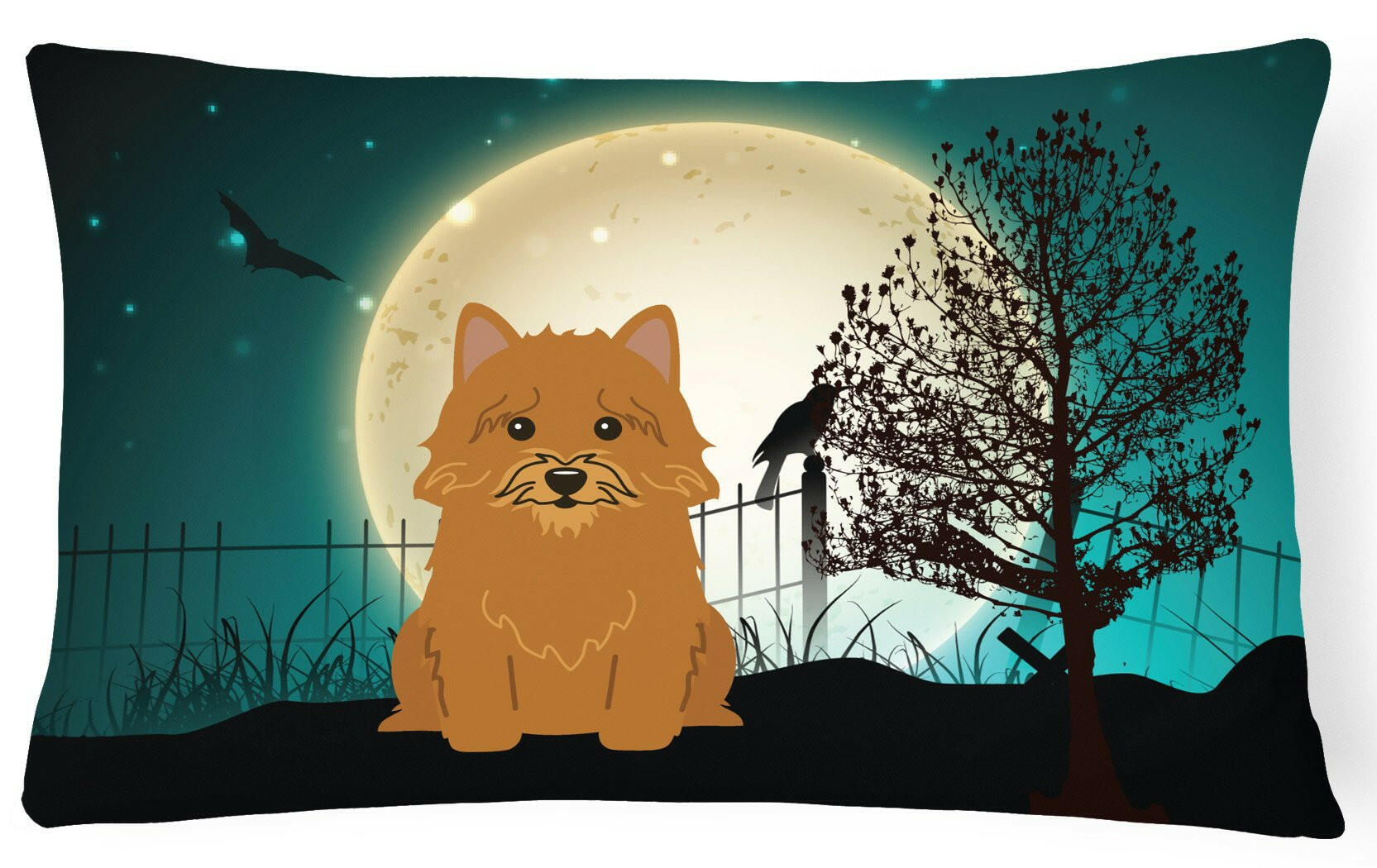 Halloween Scary Norwich Terrier Canvas Fabric Decorative Pillow BB2210PW1216 by Caroline's Treasures