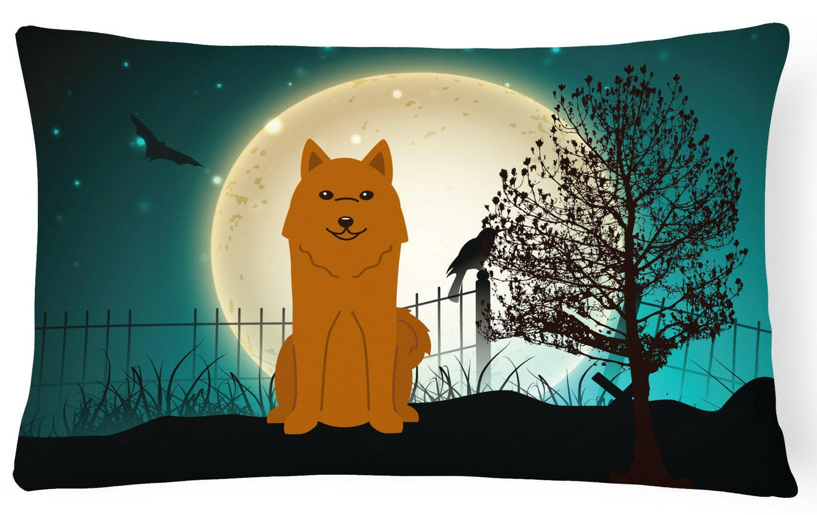 Halloween Scary Karelian Bear Dog Canvas Fabric Decorative Pillow BB2212PW1216 by Caroline's Treasures