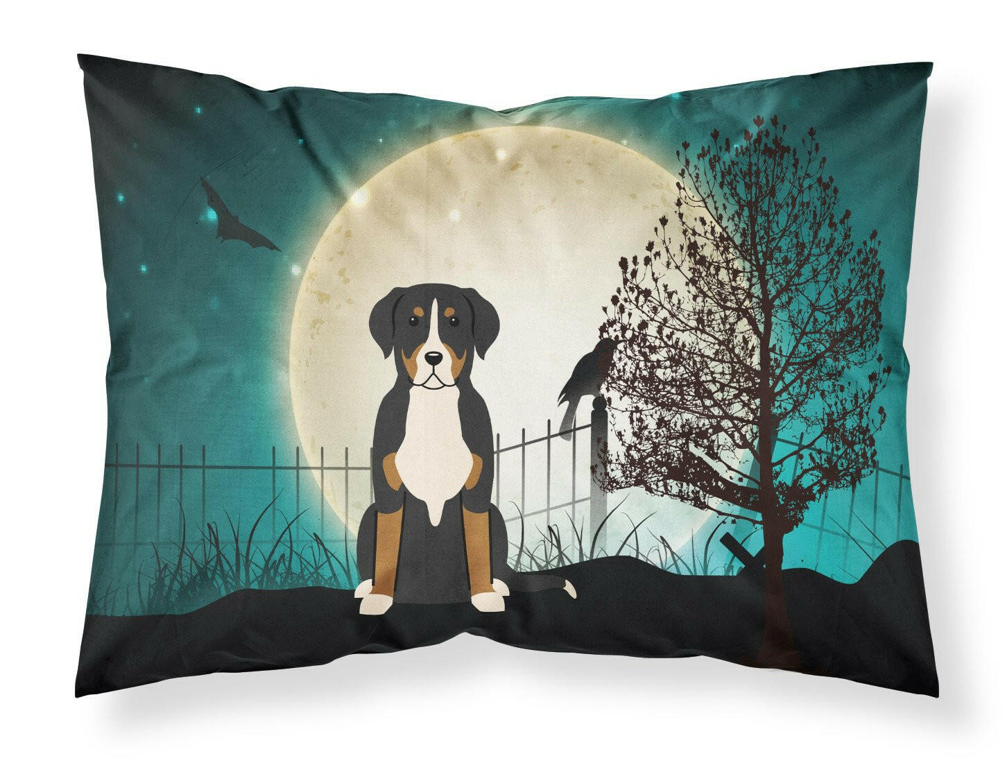 Halloween Scary Greater Swiss Mountain Dog Fabric Standard Pillowcase BB2227PILLOWCASE by Caroline's Treasures
