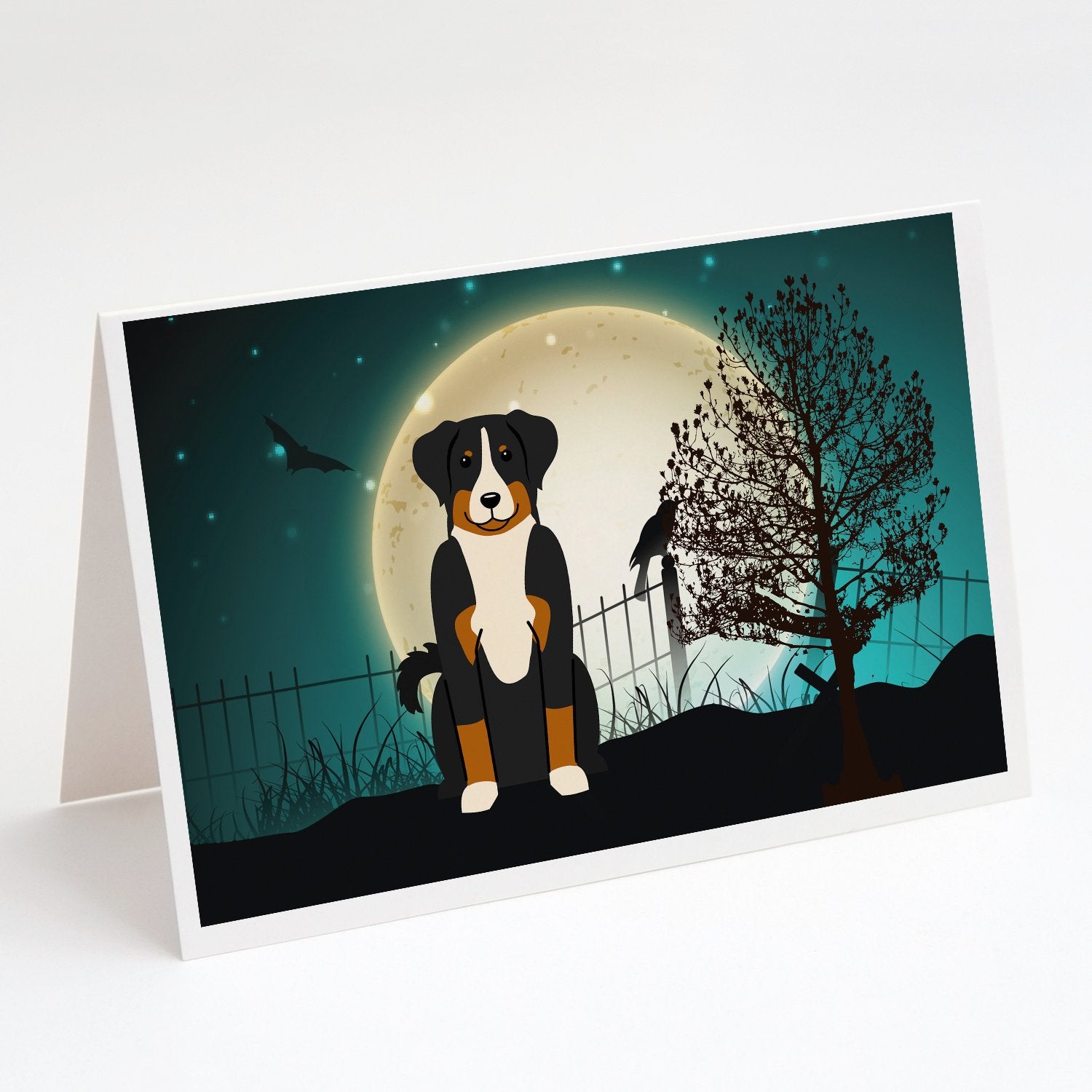 Buy this Halloween Scary Appenzeller Sennenhund Greeting Cards and Envelopes Pack of 8