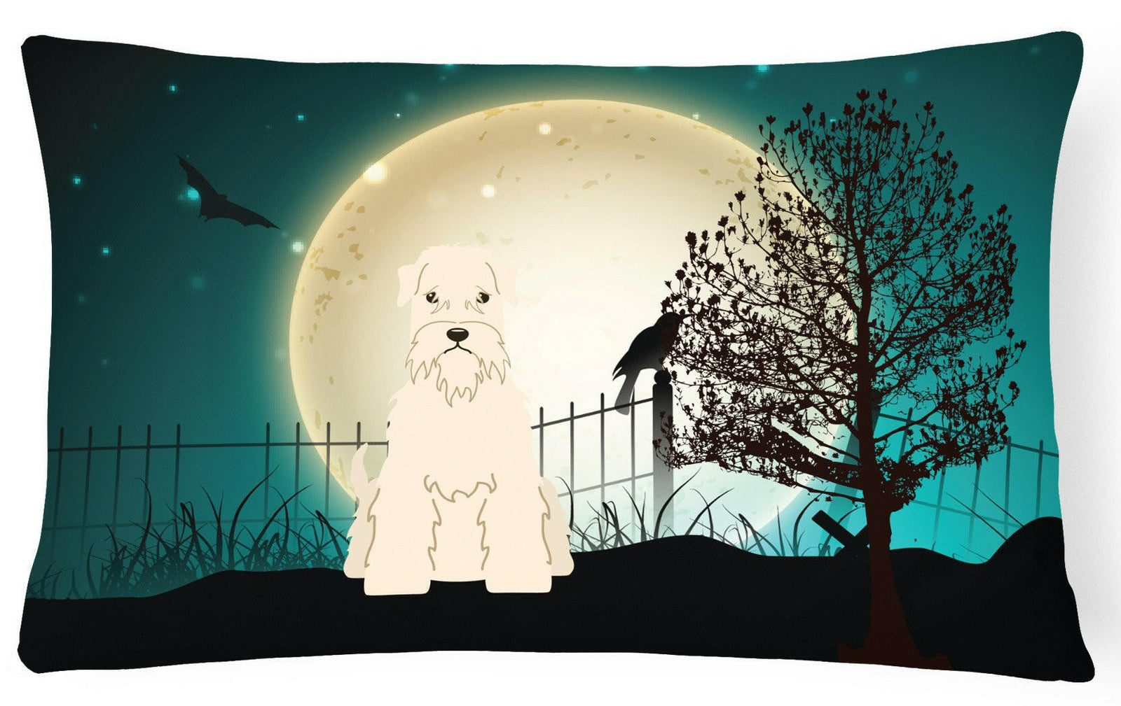 Halloween Scary Soft Coated Wheaten Terrier Canvas Fabric Decorative Pillow BB2251PW1216 by Caroline's Treasures