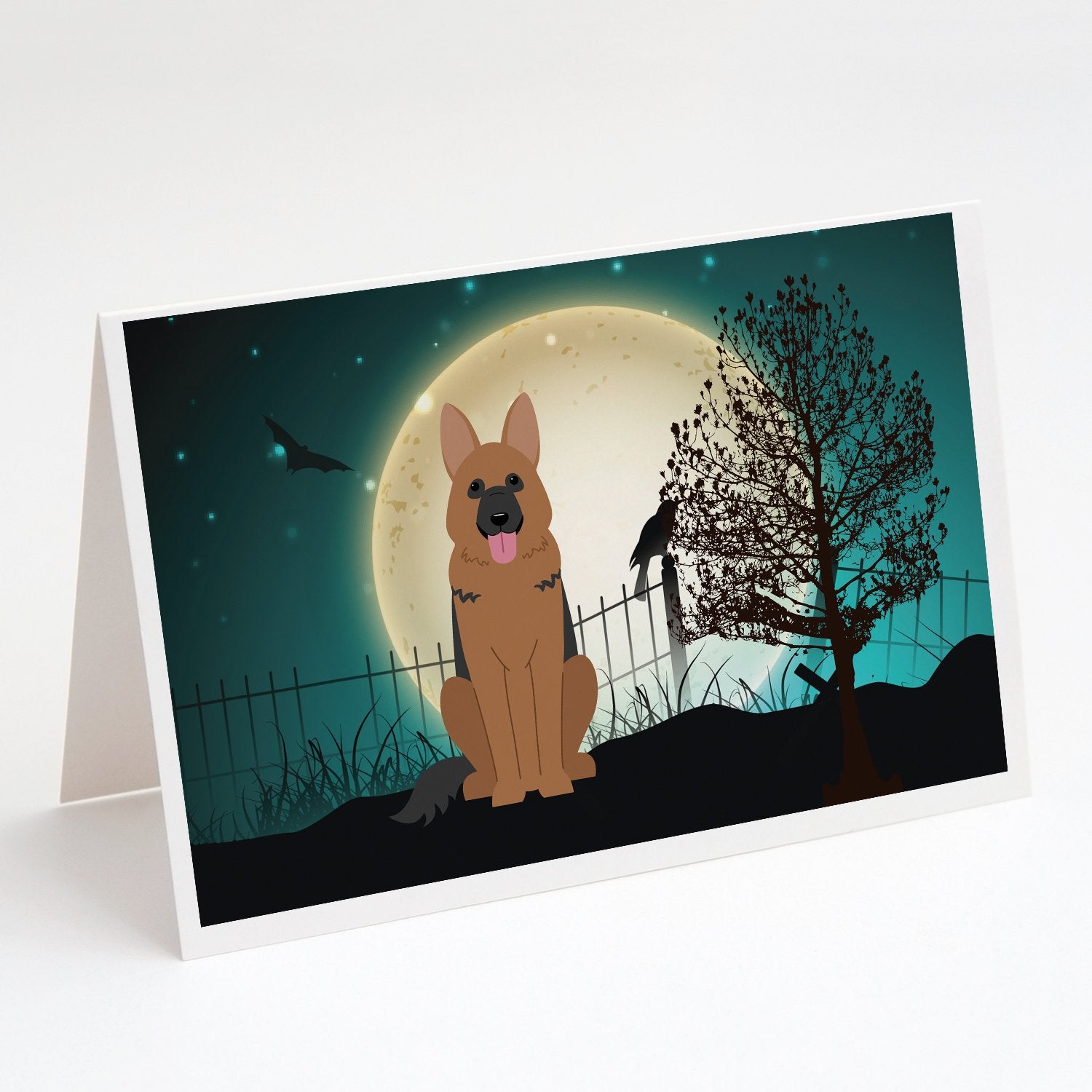 Buy this Halloween Scary German Shepherd Greeting Cards and Envelopes Pack of 8