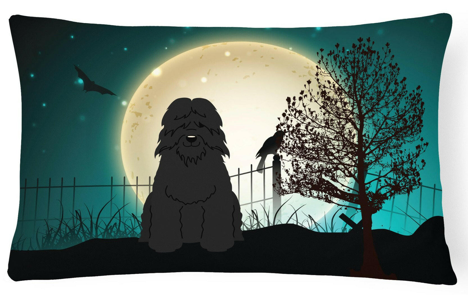 Halloween Scary Bouvier des Flandres Canvas Fabric Decorative Pillow BB2264PW1216 by Caroline's Treasures