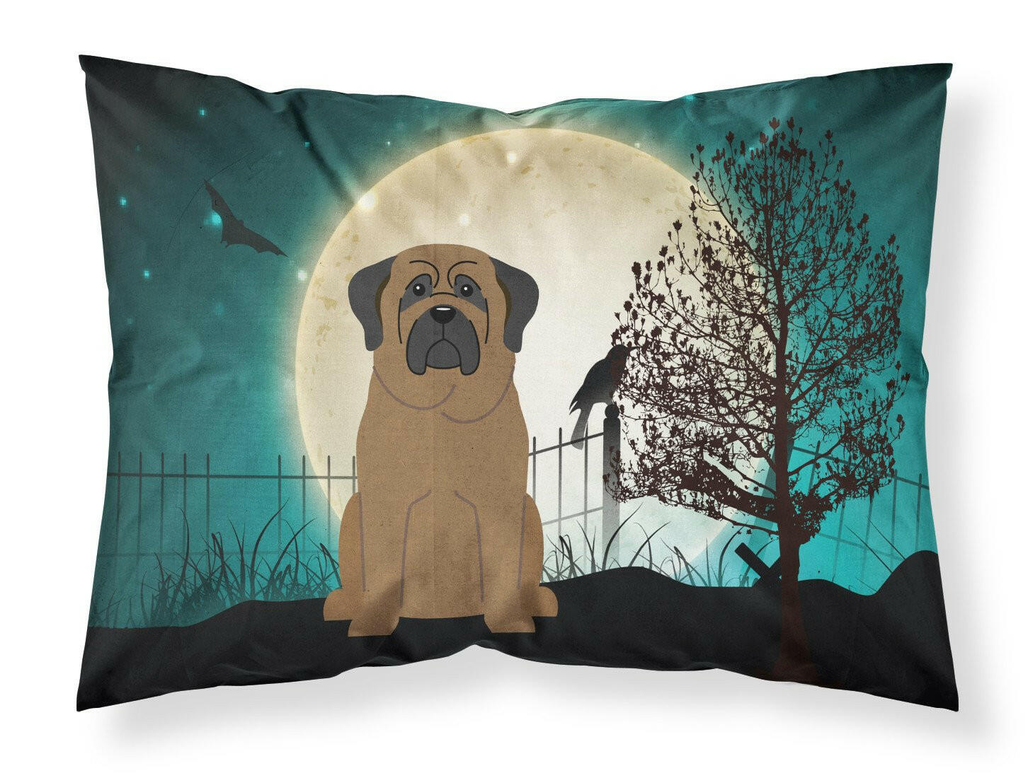 Halloween Scary Bullmastiff Fabric Standard Pillowcase BB2274PILLOWCASE by Caroline's Treasures