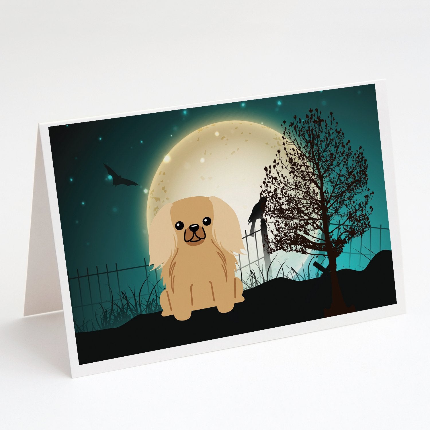 Buy this Halloween Scary Pekingese Fawn Sable Greeting Cards and Envelopes Pack of 8