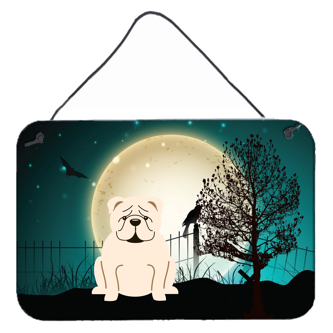 Halloween Scary English Bulldog White Wall or Door Hanging Prints BB2313DS812 by Caroline's Treasures