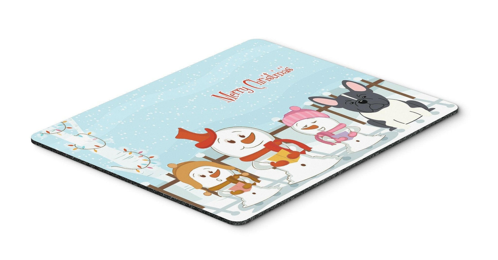 Merry Christmas Carolers French Bulldog Black White Mouse Pad, Hot Pad or Trivet BB2343MP by Caroline's Treasures