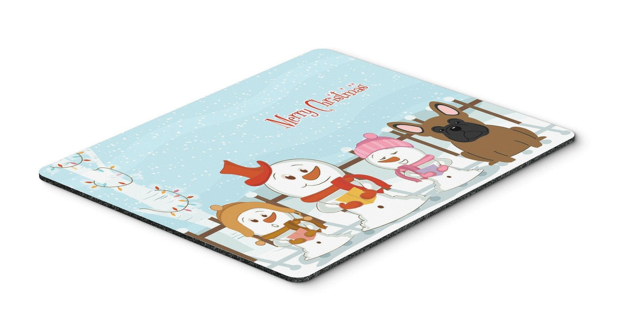 Merry Christmas Carolers French Bulldog Brown Mouse Pad, Hot Pad or Trivet BB2344MP by Caroline's Treasures