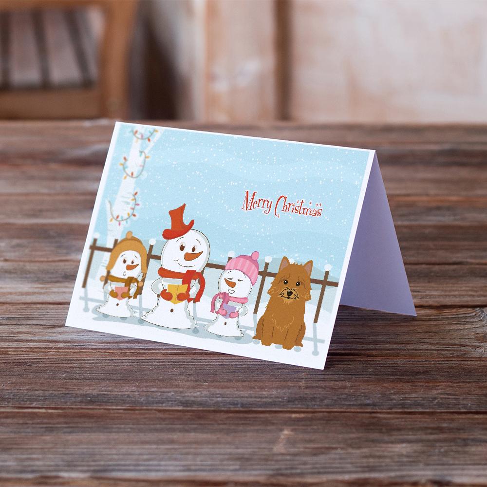 Buy this Merry Christmas Carolers Norwich Terrier Greeting Cards and Envelopes Pack of 8