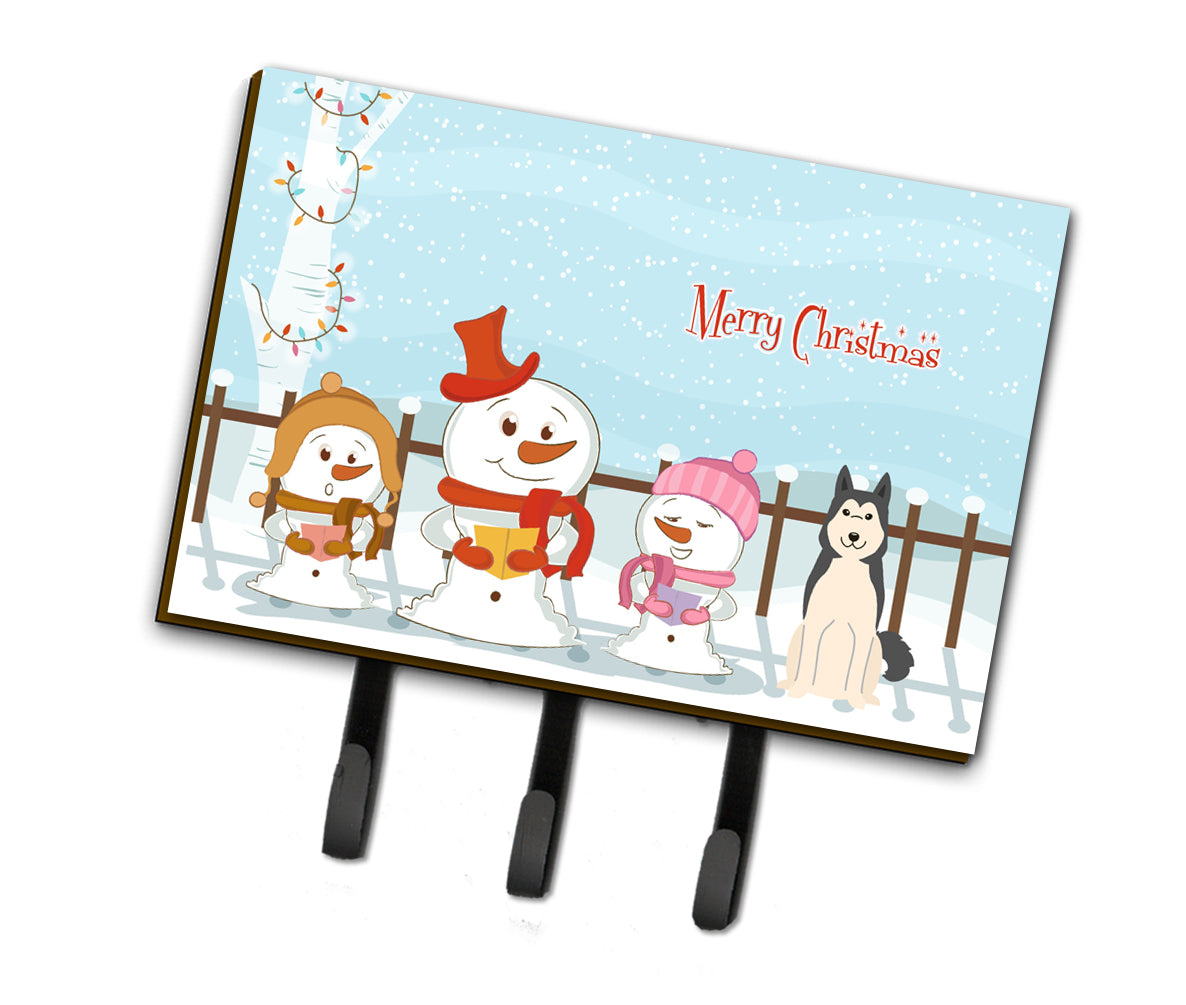 Merry Christmas Carolers West Siberian Laika Spitz Leash or Key Holder BB2356TH68