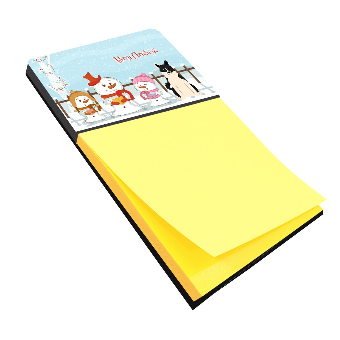 Merry Christmas Carolers Russo-European Laika Spitz Sticky Note Holder BB2360SN by Caroline&#39;s Treasures