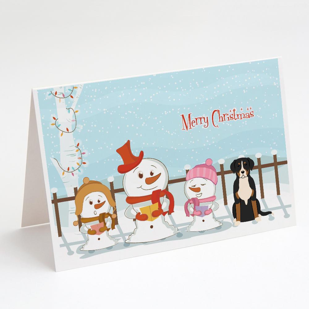 Buy this Merry Christmas Carolers Greater Swiss Mountain Dog Greeting Cards and Envelopes Pack of 8