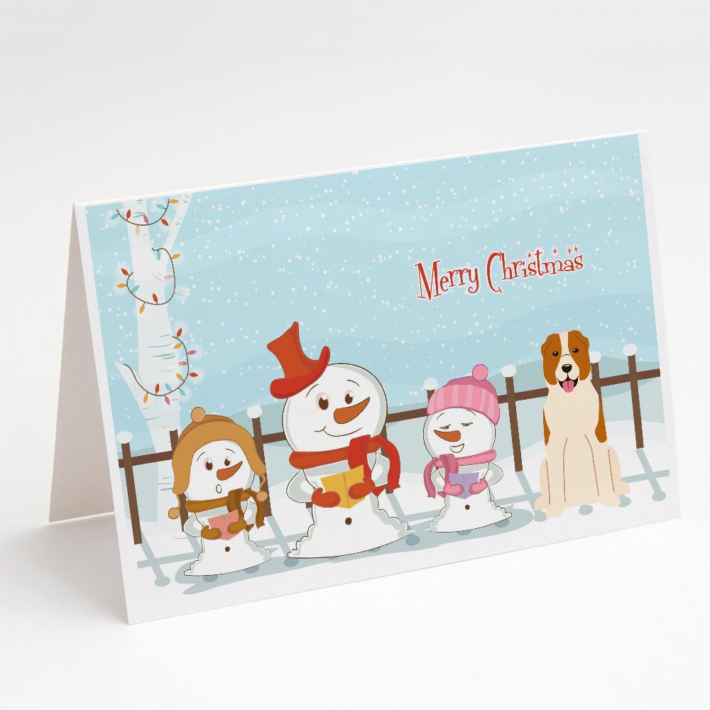 Buy this Merry Christmas Carolers Central Asian Shepherd Dog Greeting Cards and Envelopes Pack of 8