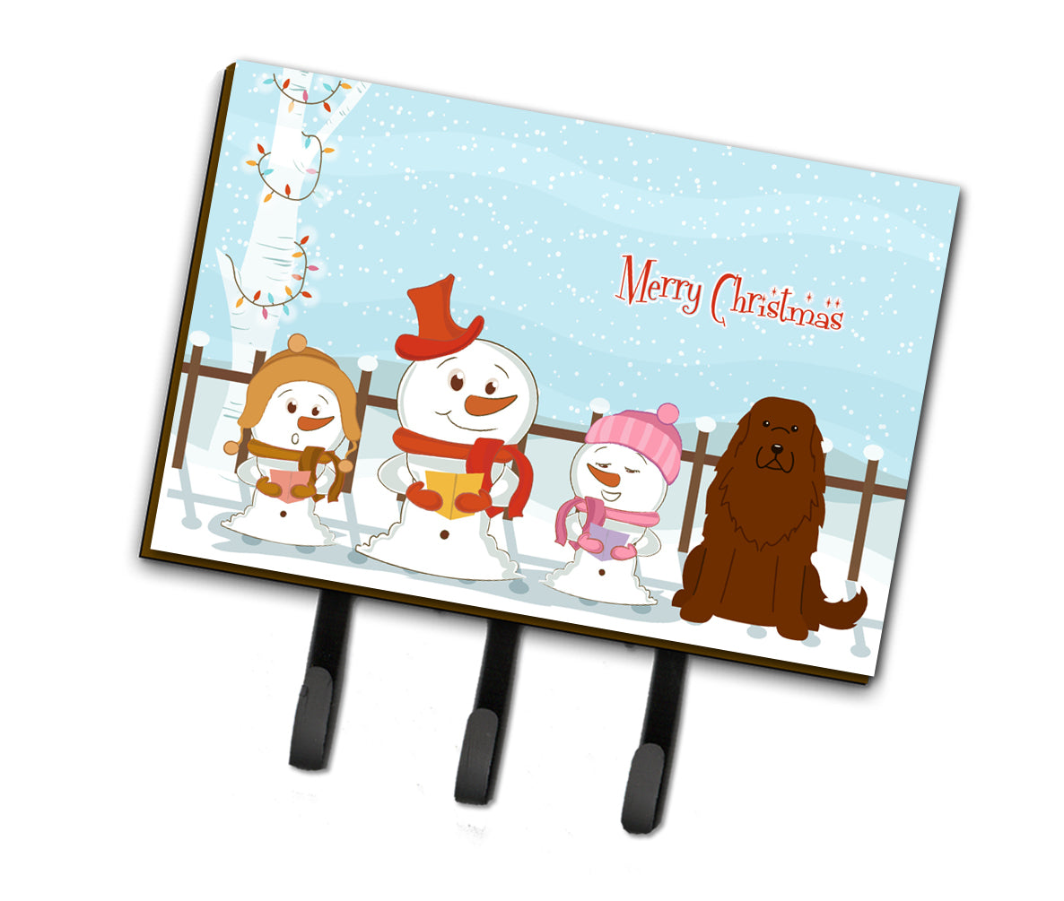 Merry Christmas Carolers Caucasian Shepherd Dog Leash or Key Holder BB2381TH68