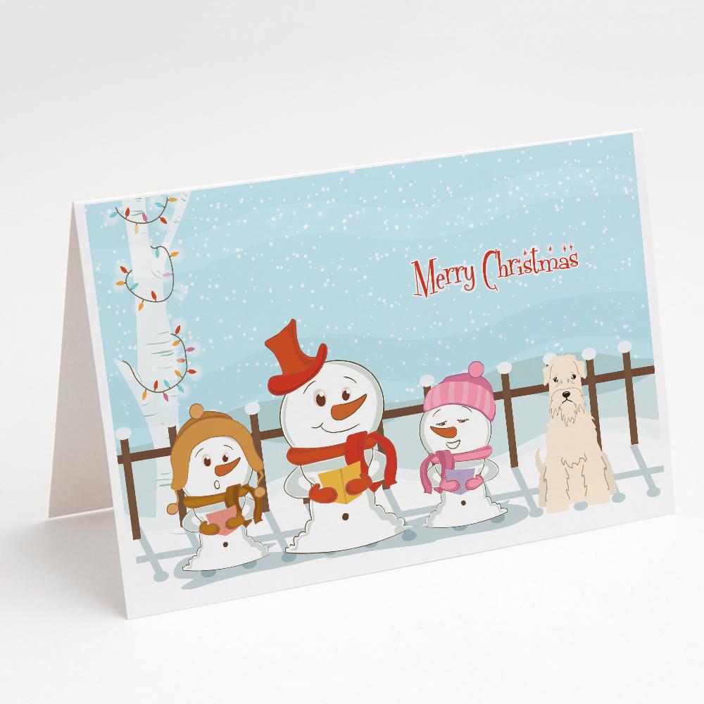 Buy this Merry Christmas Carolers Soft Coated Wheaten Terrier Greeting Cards and Envelopes Pack of 8