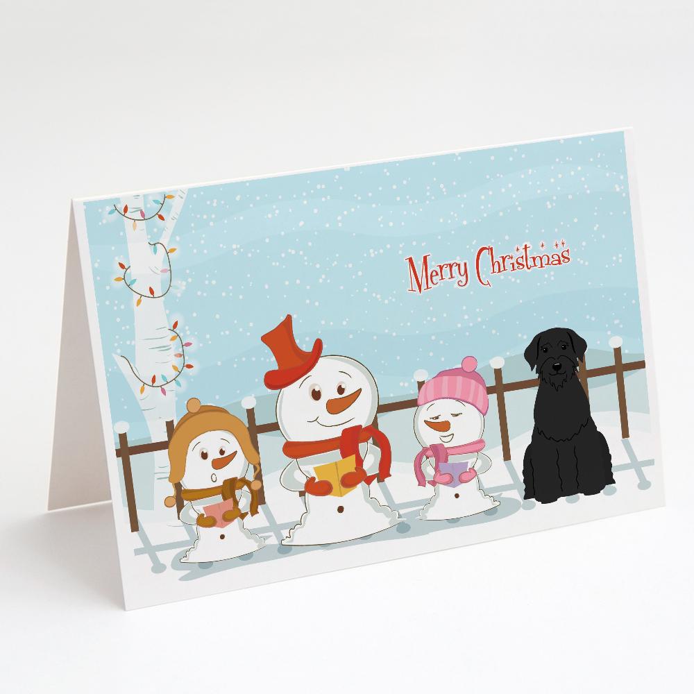 Buy this Merry Christmas Carolers Giant Schnauzer Greeting Cards and Envelopes Pack of 8