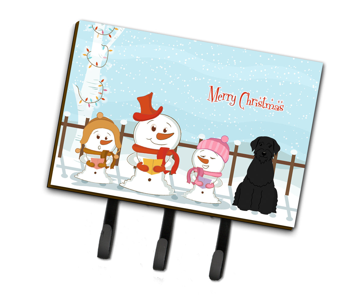 Merry Christmas Carolers Giant Schnauzer Leash or Key Holder BB2397TH68