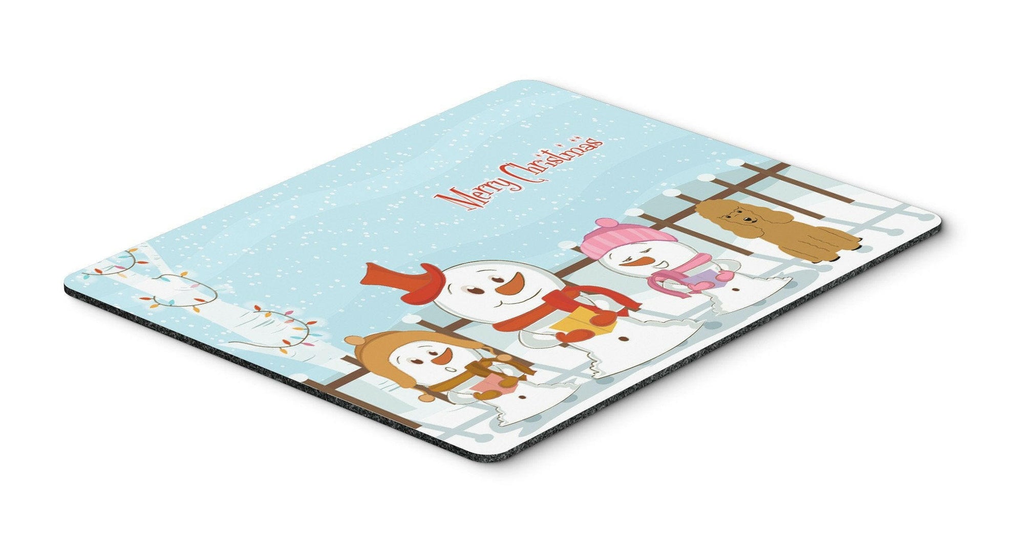 Merry Christmas Carolers Poodle Tan Mouse Pad, Hot Pad or Trivet BB2400MP by Caroline's Treasures