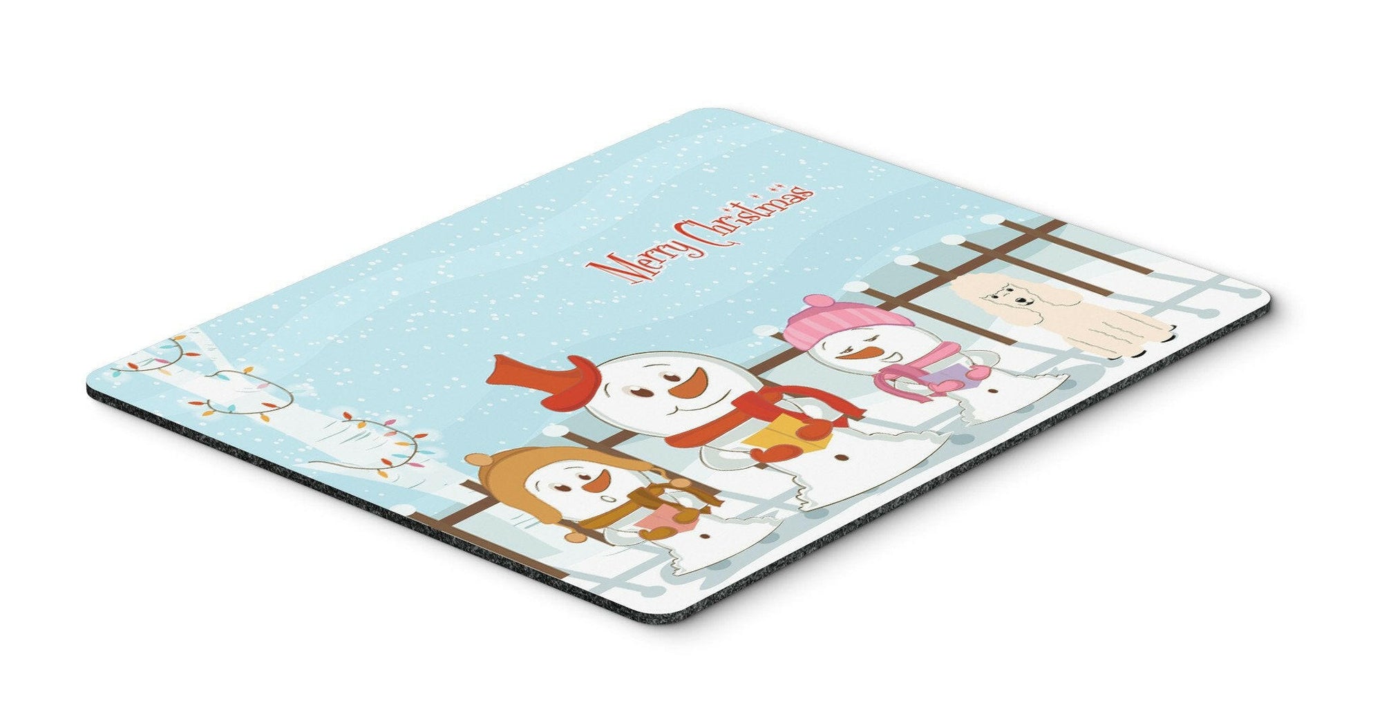 Merry Christmas Carolers Poodle White Mouse Pad, Hot Pad or Trivet BB2401MP by Caroline's Treasures