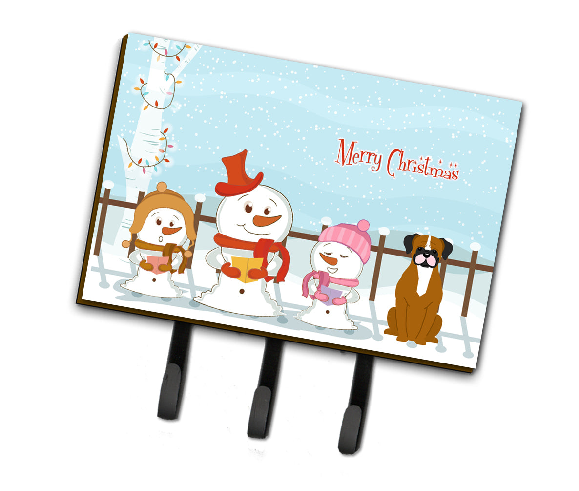 Merry Christmas Carolers Flashy Fawn Boxer Leash or Key Holder BB2447TH68