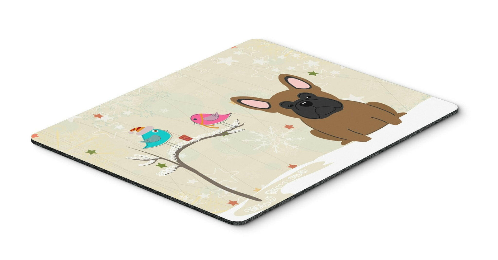 Christmas Presents between Friends French Bulldog Brown Mouse Pad, Hot Pad or Trivet BB2485MP by Caroline's Treasures