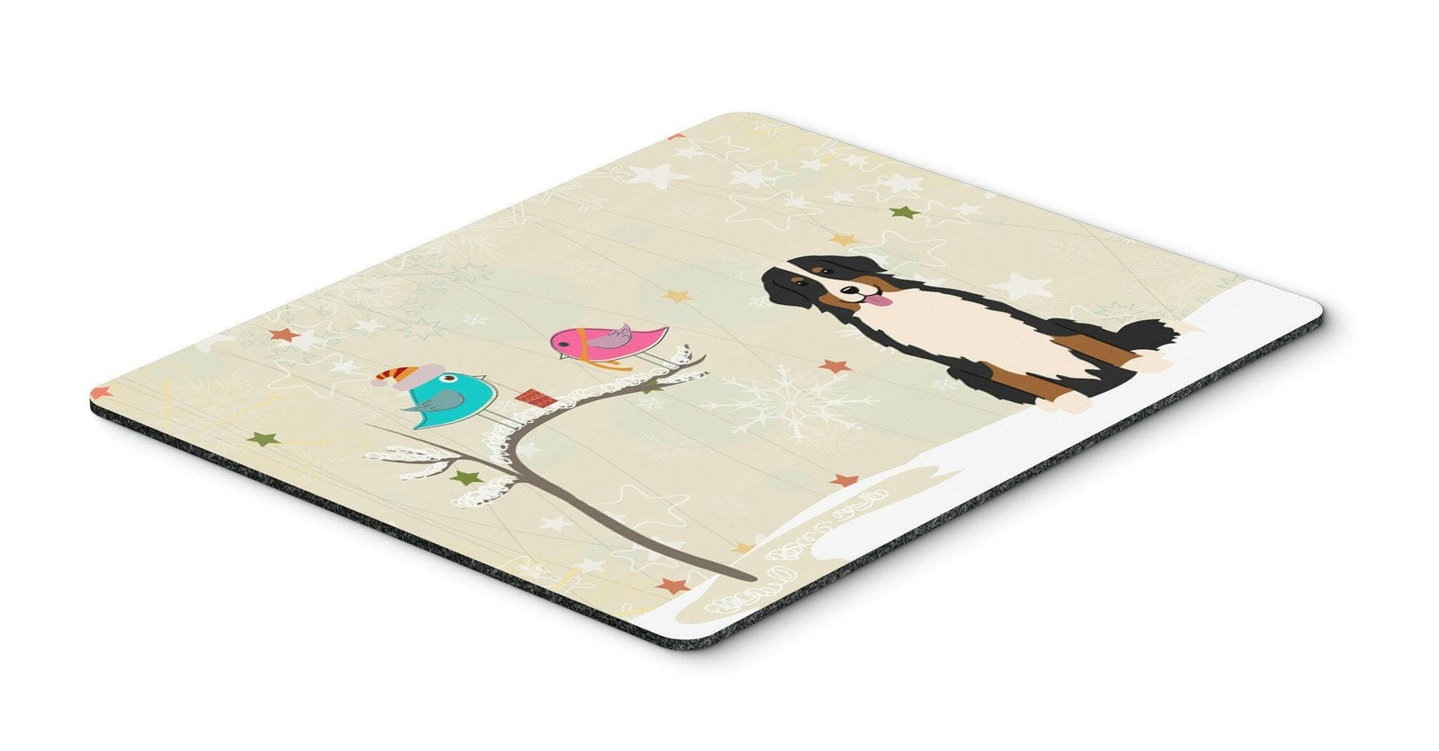 Christmas Presents between Friends Bernese Mountain Dog Mouse Pad, Hot Pad or Trivet BB2508MP by Caroline's Treasures