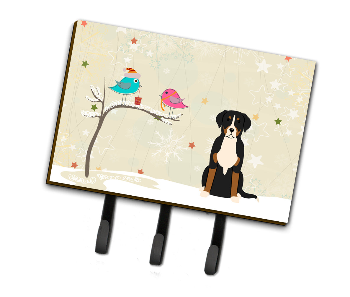 Christmas Presents between Friends Greater Swiss Mountain Dog Leash or Key Holder