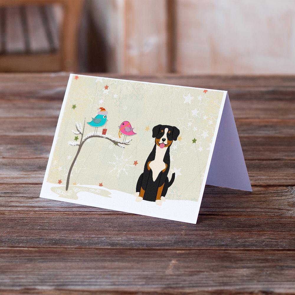 Christmas Presents between Friends Entlebucher Greeting Cards and Envelopes Pack of 8 - the-store.com