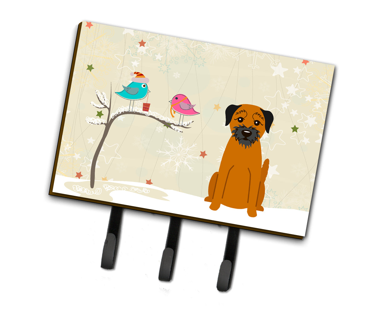 Christmas Presents between Friends Border Terrier Leash or Key Holder BB2511TH68