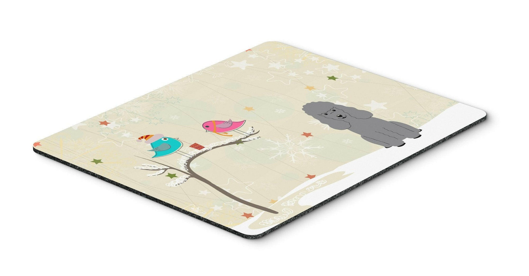 Christmas Presents between Friends Poodle Silver Mouse Pad, Hot Pad or Trivet BB2540MP by Caroline's Treasures