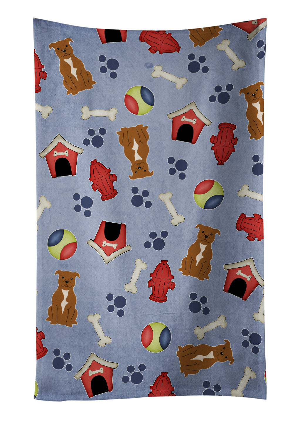 Dog House Collection Staffordshire Bull Terrier Brown Kitchen Towel BB2660KTWL - the-store.com