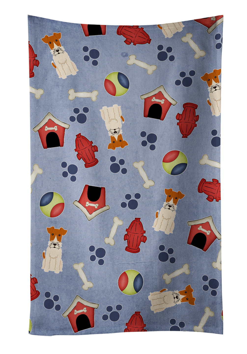 Dog House Collection Wire Fox Terrier Kitchen Towel BB2714KTWL - the-store.com