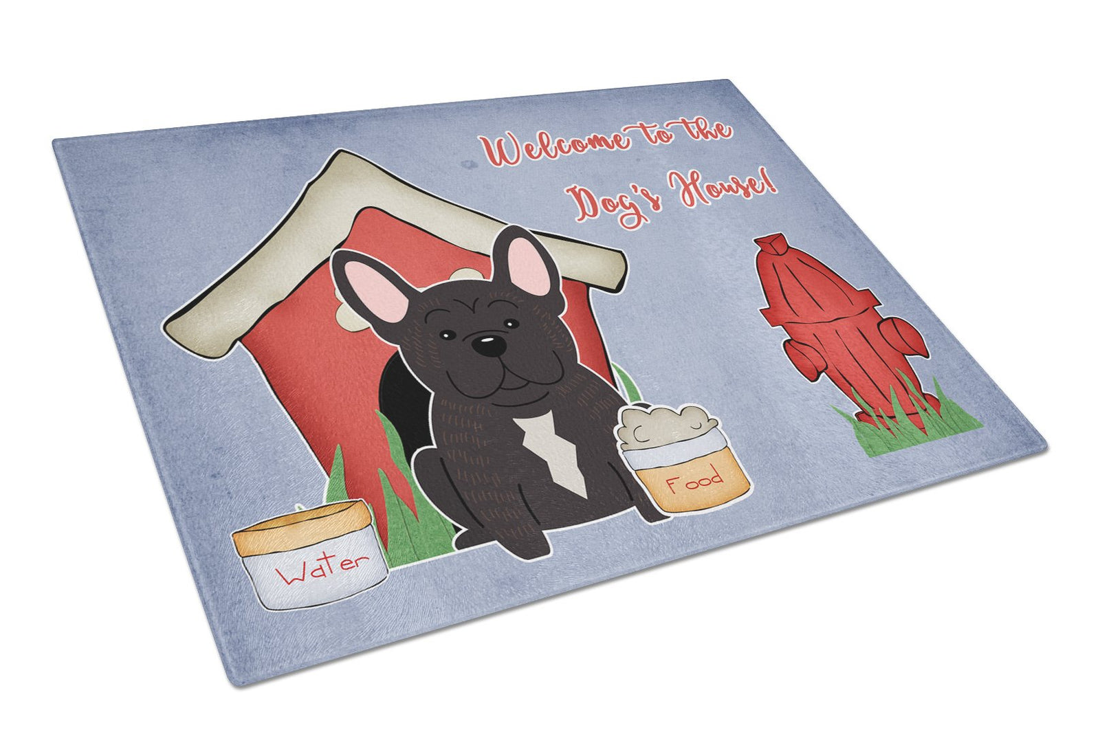 Dog House Collection French Bulldog Brindle Glass Cutting Board Large BB2763LCB by Caroline's Treasures