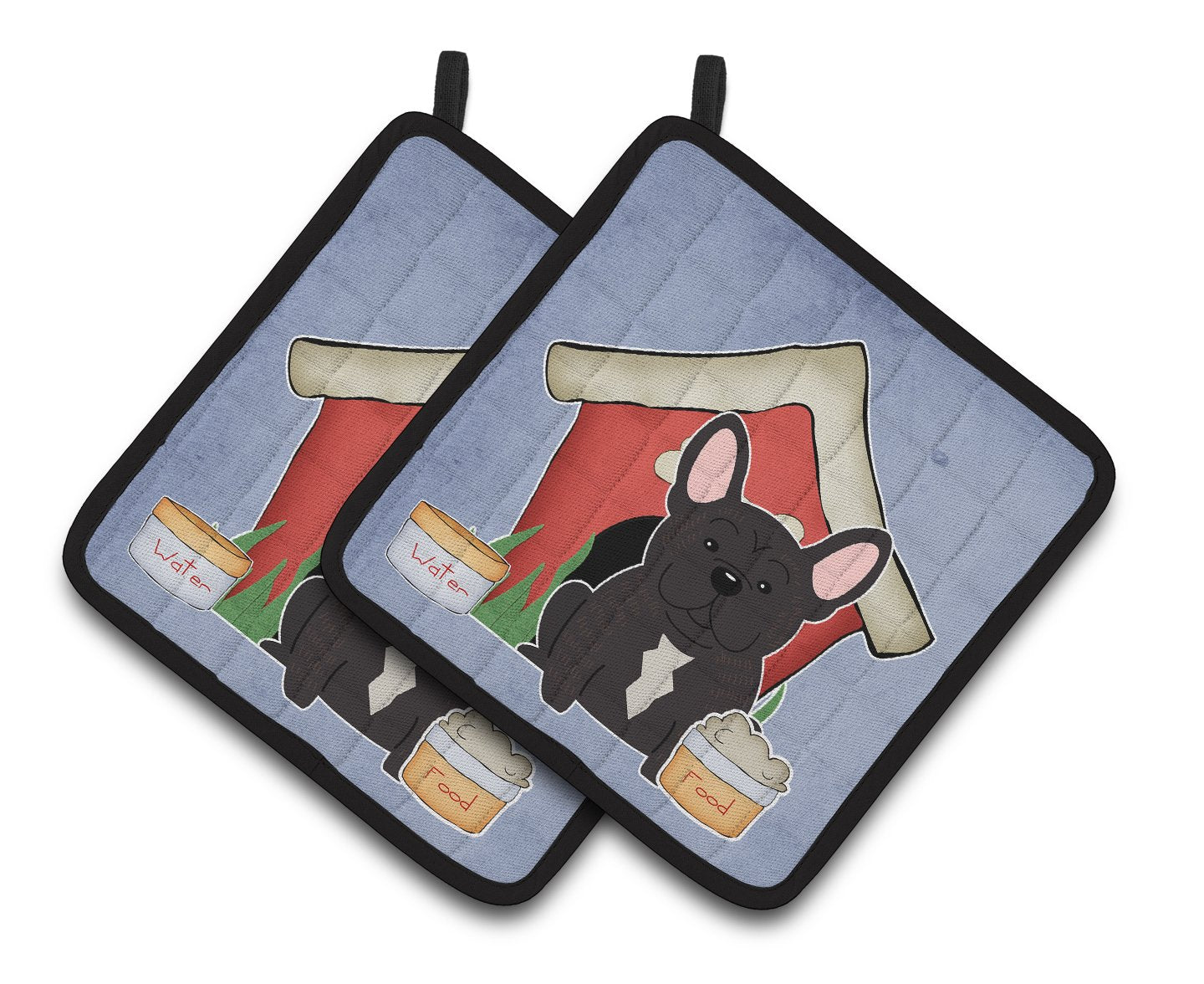 Dog House Collection French Bulldog Brindle Pair of Pot Holders BB2763PTHD by Caroline's Treasures