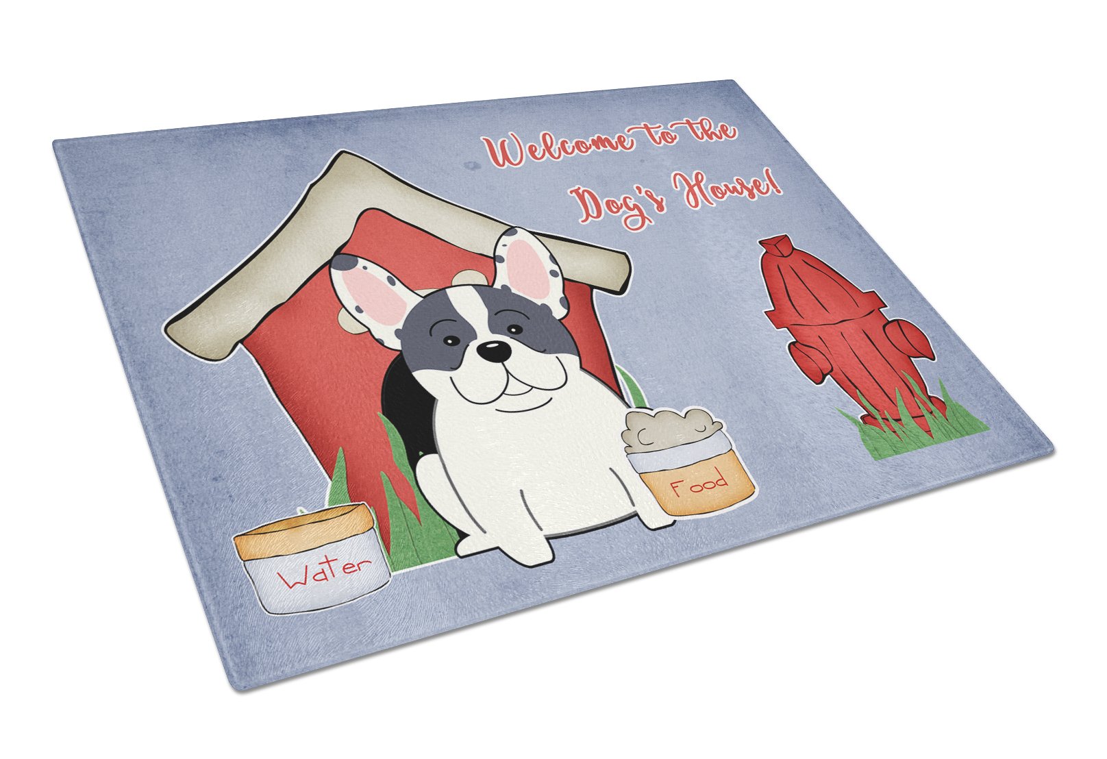 Dog House Collection French Bulldog Piebald Glass Cutting Board Large BB2765LCB by Caroline's Treasures