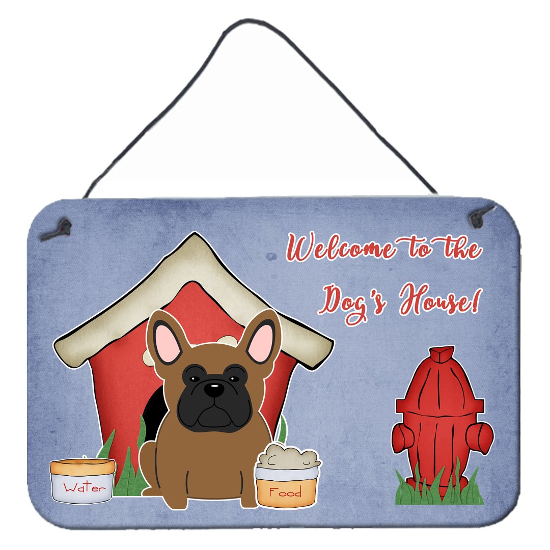 Dog House Collection French Bulldog Brown Wall or Door Hanging Prints BB2767DS812 by Caroline's Treasures