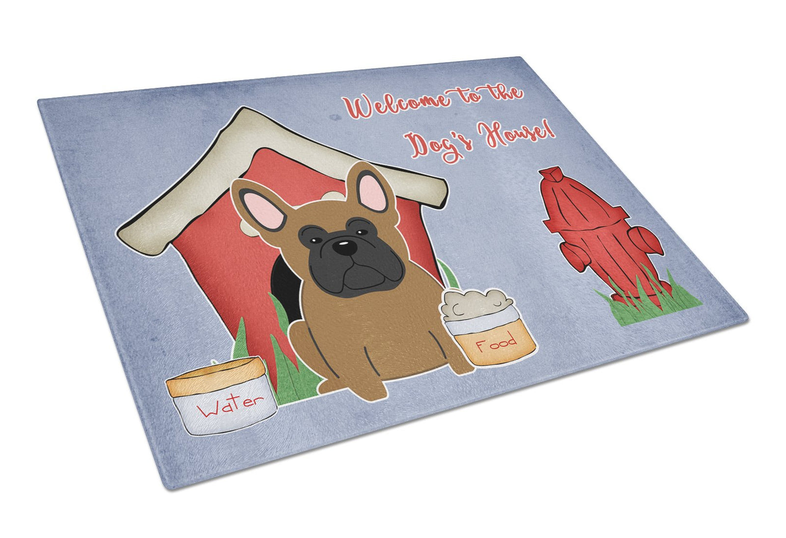 Dog House Collection French Bulldog Brown Glass Cutting Board Large BB2767LCB by Caroline's Treasures