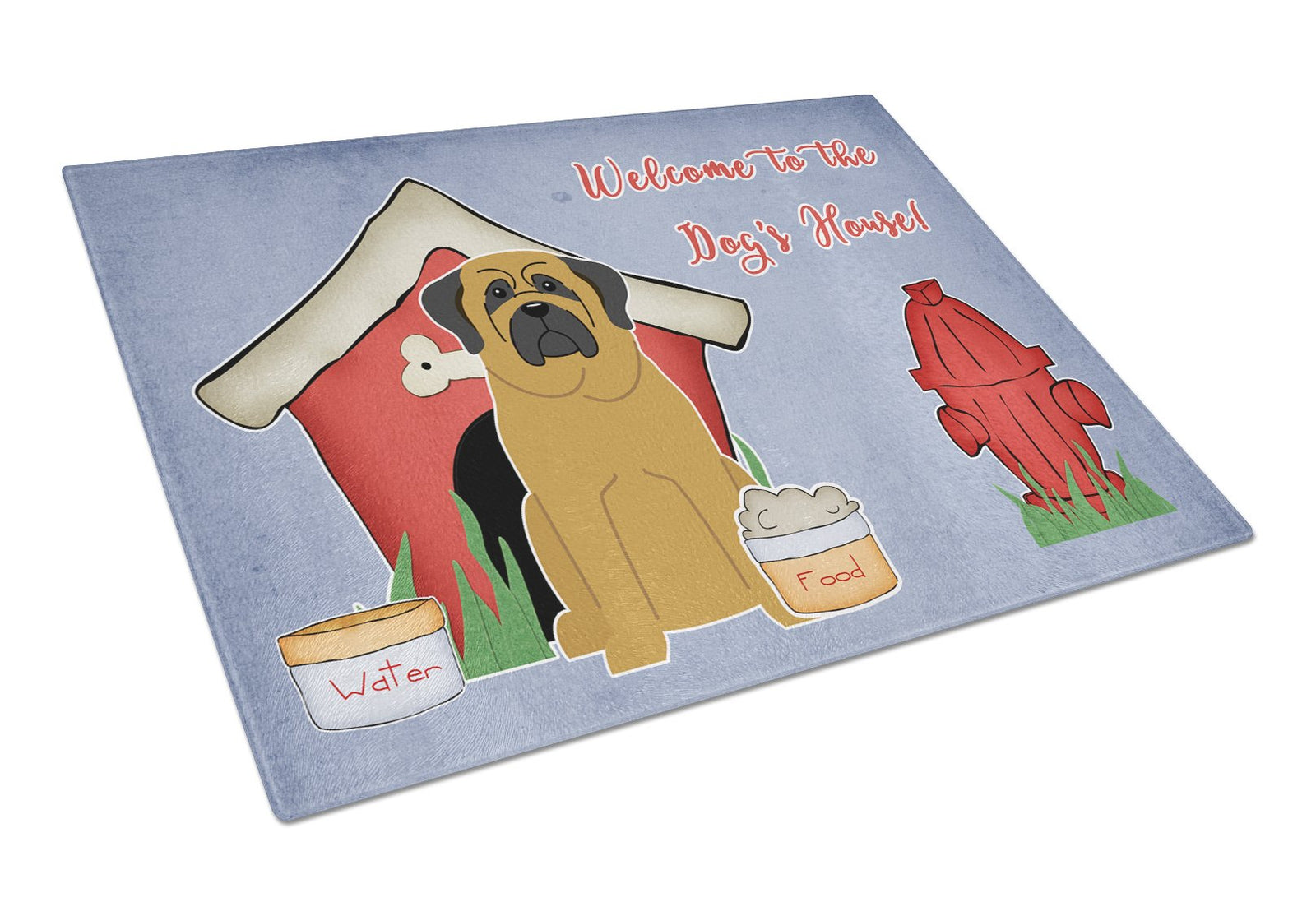 Dog House Collection Mastiff Glass Cutting Board Large BB2772LCB by Caroline's Treasures