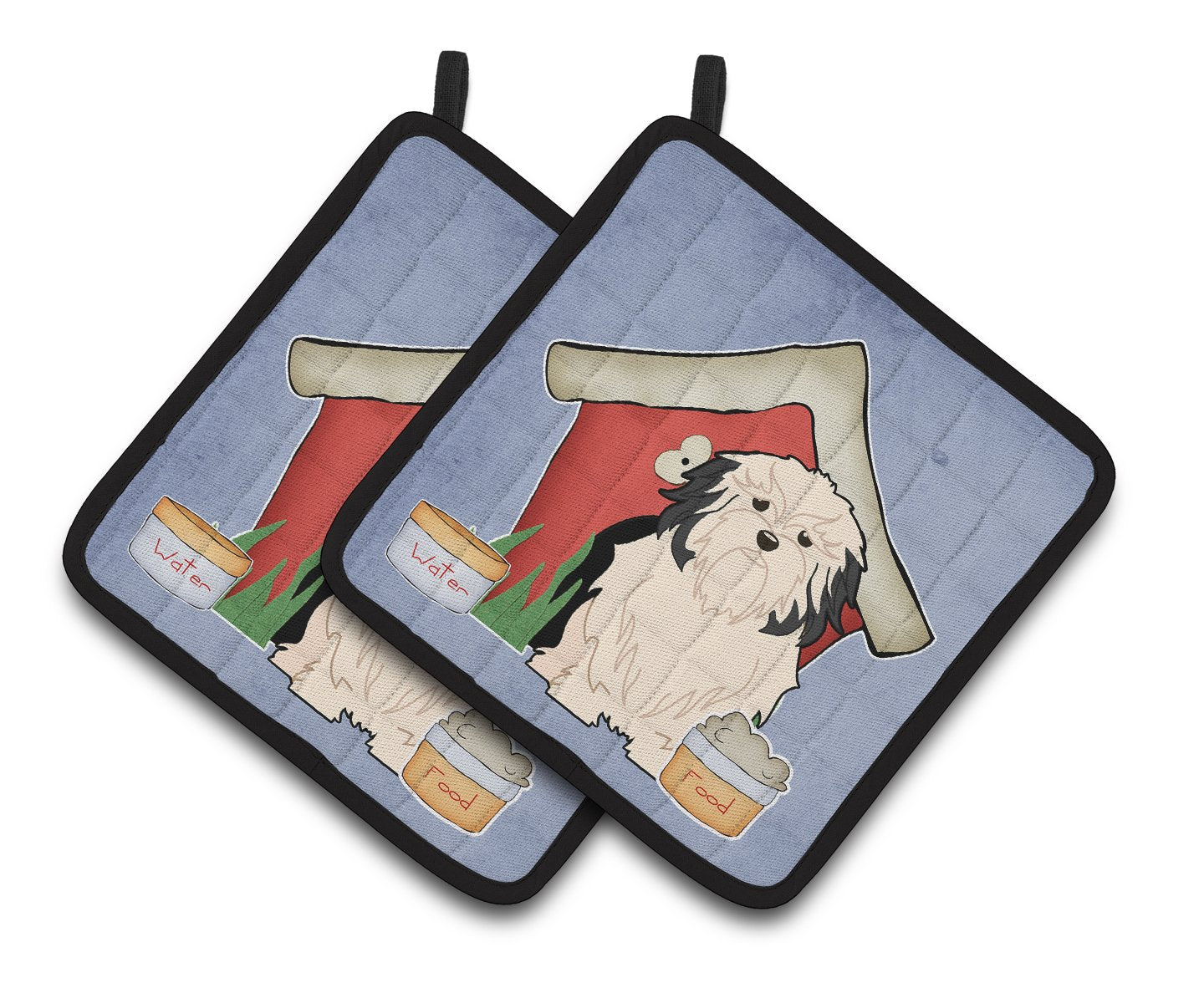 Dog House Collection Lowchen Pair of Pot Holders by Caroline's Treasures