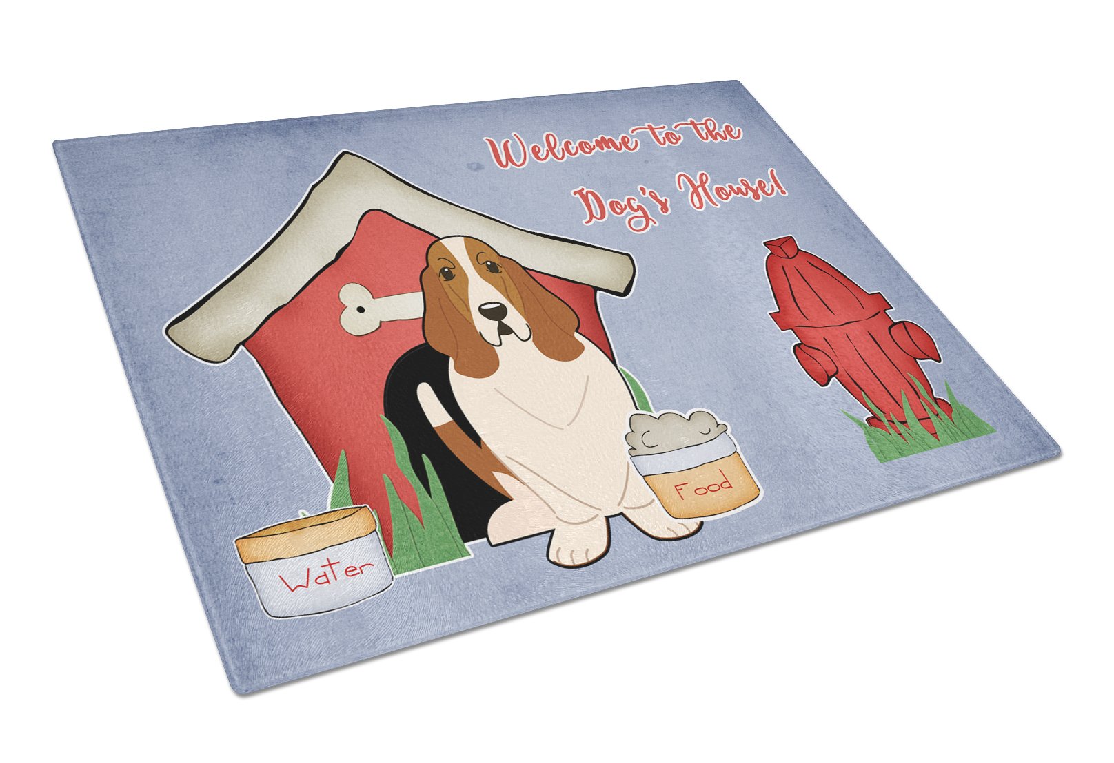Dog House Collection Basset Hound Glass Cutting Board Large BB2775LCB by Caroline's Treasures