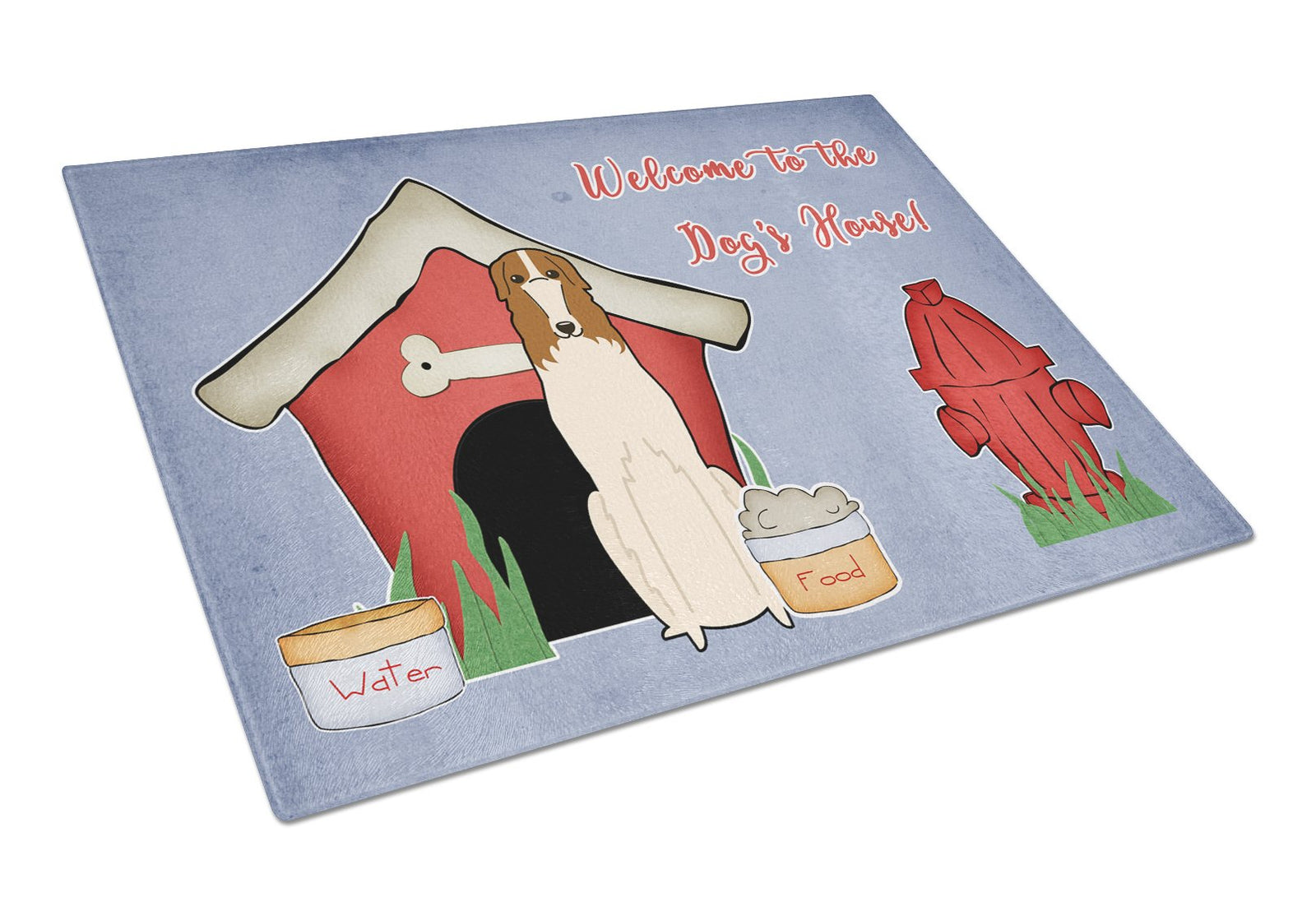 Dog House Collection Borzoi Glass Cutting Board Large BB2777LCB by Caroline's Treasures