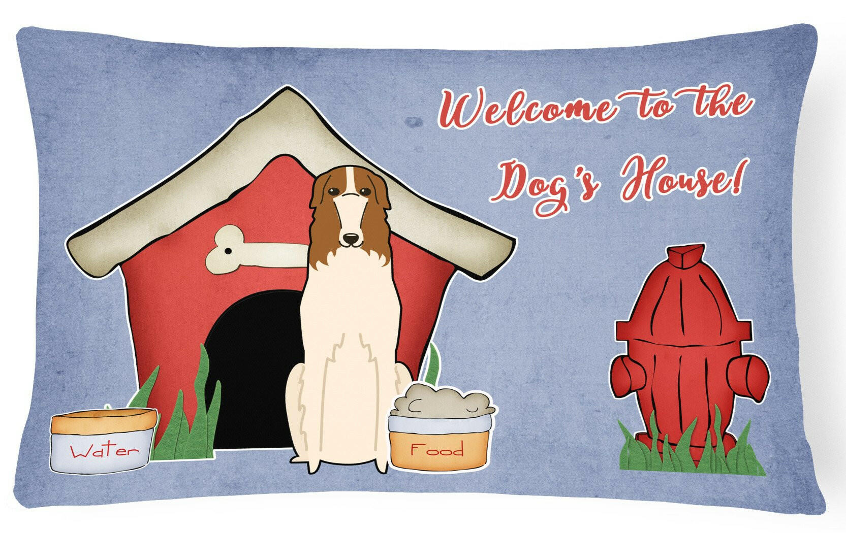 Dog House Collection Borzoi Canvas Fabric Decorative Pillow BB2777PW1216 by Caroline's Treasures