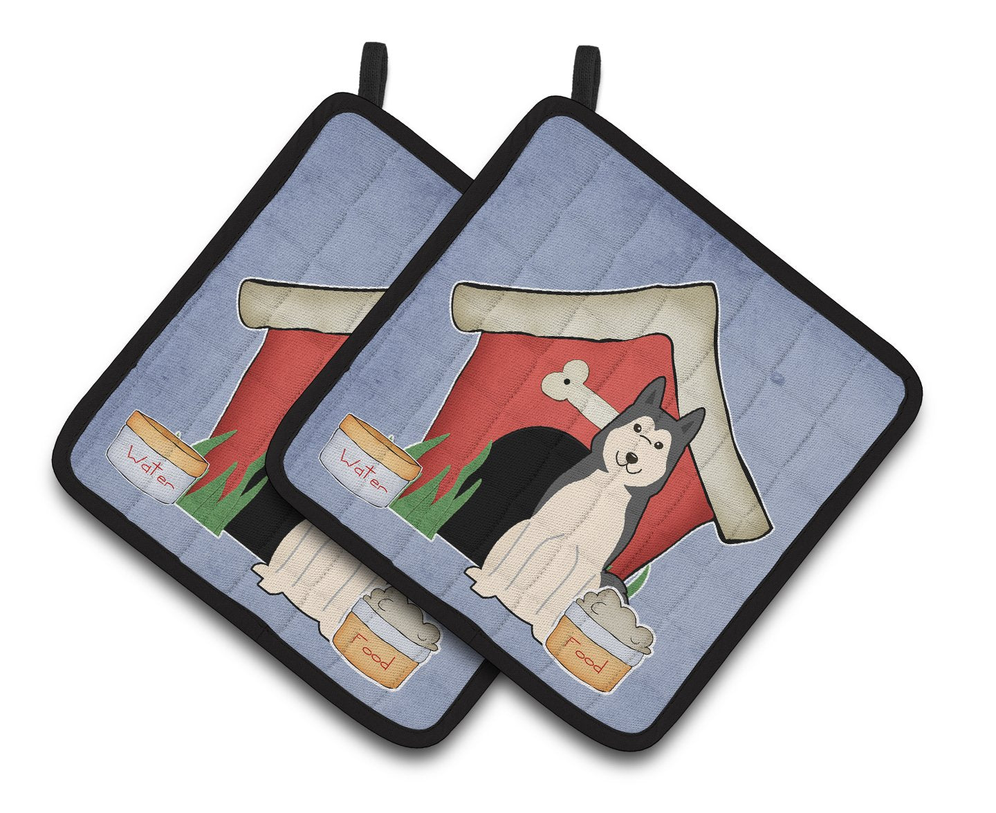 Dog House Collection West Siberian Laika Spitz Pair of Pot Holders by Caroline's Treasures
