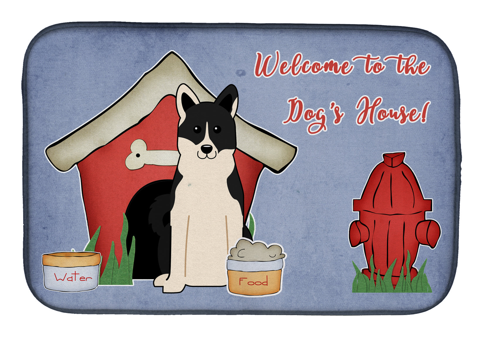 Dog House Collection Russo-European Laika Spitz Dish Drying Mat BB2783DDM