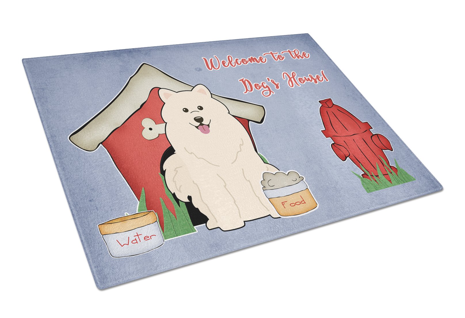 Dog House Collection Samoyed Glass Cutting Board Large BB2784LCB by Caroline's Treasures