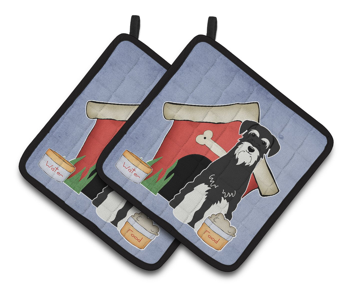 Dog House Collection Standard Schnauzer Salt and Pepper Pair of Pot Holders by Caroline's Treasures