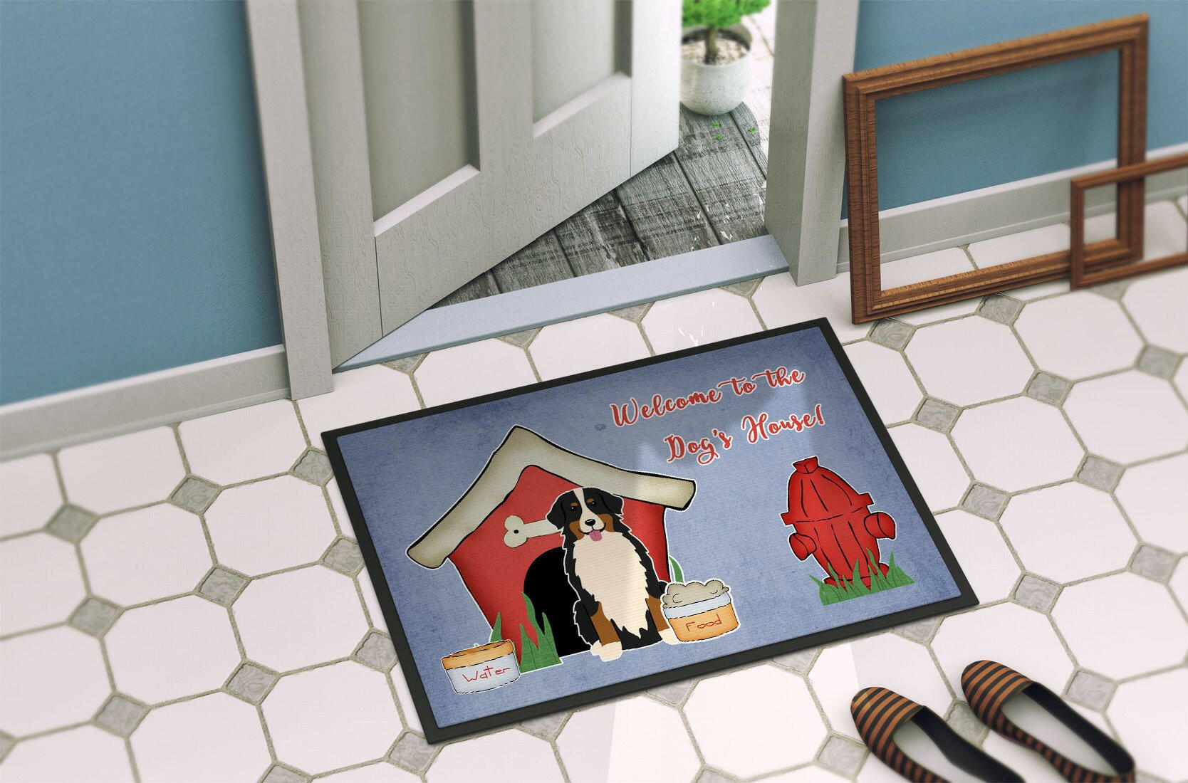 Dog House Collection Bernese Mountain Dog Indoor or Outdoor Mat 24x36 BB2790JMAT - the-store.com