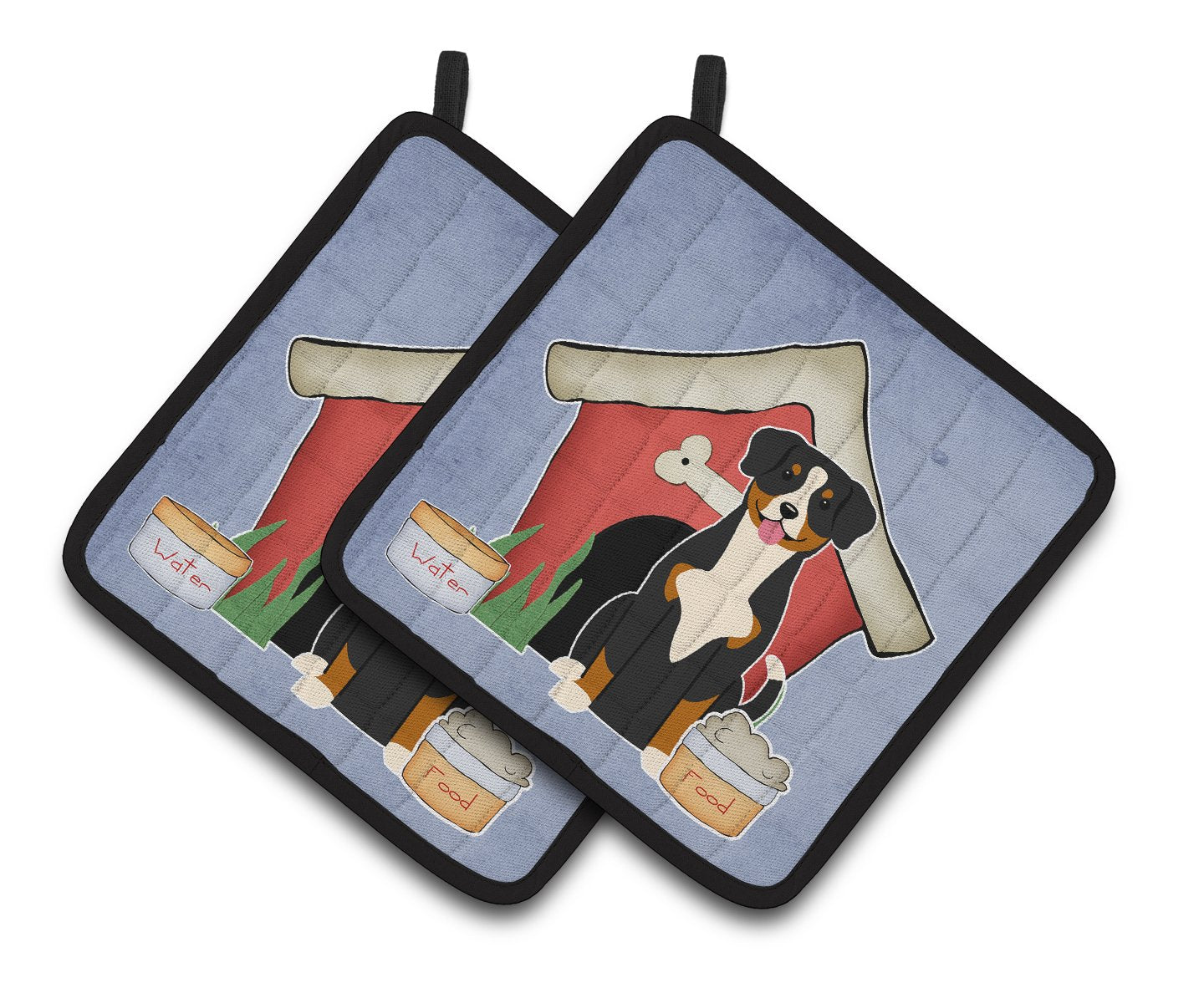 Dog House Collection Entlebucher Pair of Pot Holders by Caroline's Treasures